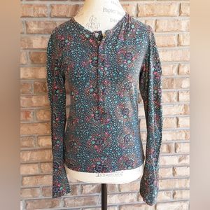 A.P.C. Floral Print Long Sleeve Top Size Small.